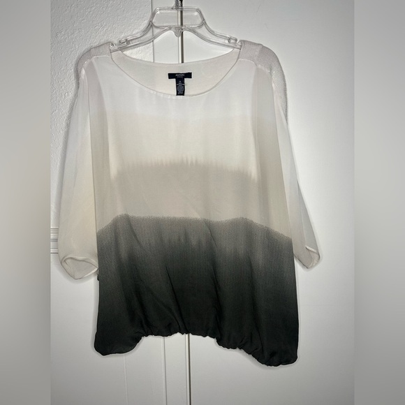 Alfani Black and White Ombre Blouse size 1X - Picture 1 of 5